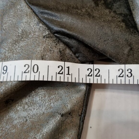 MATTINA T Vegan Leather Jacket Womens 18 Burnished Bronze sequins Full‎ zip Edgy - Picture 6 of 10